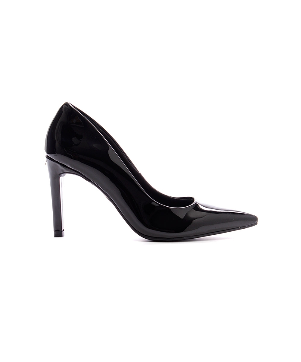 Sapato Scarpin Via Marte Salto Alto Verniz Preto