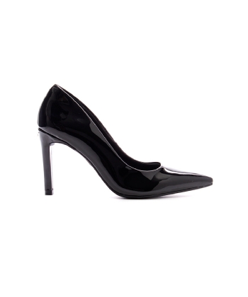 Sapato Scarpin Via Marte Salto Alto Verniz Preto