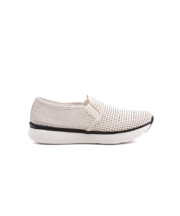 Tênis Feminino Giulia Domna Slip On Couro Off White