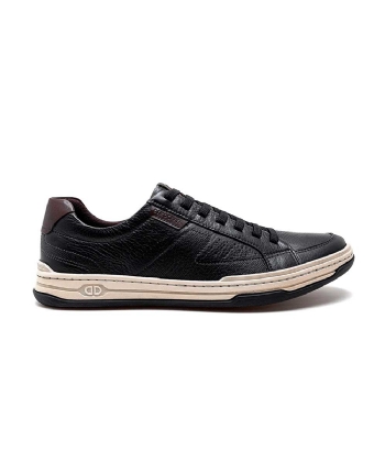 Tênis Democrata Denim Jay 151401 Couro Preto
